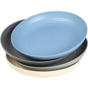 shopwithgreen Lightweight Wheat Straw Plates - 4 Pack 10'' Unbreakable Dinner Plates, Dishwasher & Microwave Safe, BPA free, for Kids, Children, Toddler & Adult