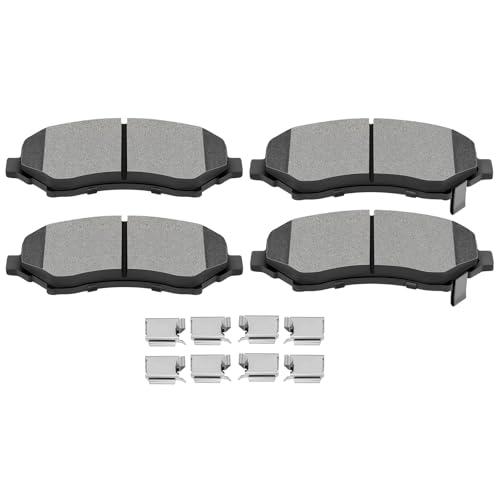 SCITOO D1327 Semi-Metal Brake Pads Kits Front For Chrysler Town & Country,for Dodge Grand Caravan,Journey,Nitro,for Jeep Liberty,Wrangler,Wrangler JK,12-15 for Ram CV,09-14 for VW for Routan