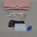 miyya Blue Light Blocking Glasses Women, Fashion Round Transparent Anti Blue Light Glasses with Anti Eyestrain & UV Glare