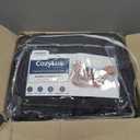 CozyLux Full Size Comforter Sets Dark Grey, 7 Pieces Bed in a Bag Full Comforter Set with Sheets, Dark Gray Luxury Soft Bedding Set with Down Alternative Comforter, Sheets, Pillowcases & Shams