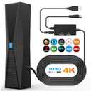 2025 Antenna for Smart TV, Long Range TV Antenna Indoor/Outdoor with 360° Signal Booster, Digital TV Antenna for Local Channels, Supports All Smart/Old TVs and 4K 1080P VHF UHF