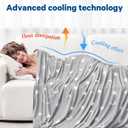 inhand Cooling Blanket - Cooling Blankets for Hot Sleepers -Decorative Lightweight Breathable Summer Cold Blankets for Sleeping Night Sweats to Keep Cool-(90"x90") Dark Grey-Sky