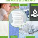 Prefold Cloth Diapers - Premium Cotton, Fasoar 3 Ply Environmental Friendly Baby Washable Diaper Covers for Babies to Toddlers Multi-Use (10-35 lbs) 12 Count