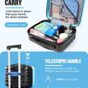 Lekebobor 2 Piece Luggage Set, 16 Inch Carry On Luggage with Cosmetic Case, Hard Shell Underseat Suitcase with Wheels, TSA Lock, Airline Approved, Blue