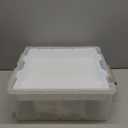 ArtBin 6899AZ Super Satchel Double Deep with Lift-Out Tray Storage Container, Portable Arts & Crafts Organizer with Removable Dividers, Clear