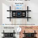 Pipishell Full Motion TV Wall Mount for Most 37-84 Inch TVs up to 132lbs, Wall Mount TV Bracket Articulating Swivel Tilt Extension Leveling Max VESA 600x400mm Fits 12/16" Wood Stud, PILFK1