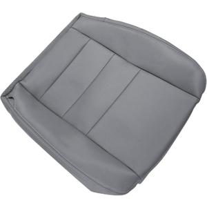 NLQR Driver Side Bottom Replacement Seat Cover Medium Flint Gray Microfiber Leather Compatible with Ford F250 F350 F450 F550 Lariat 2002 2003 2004 2005 2006 2007
