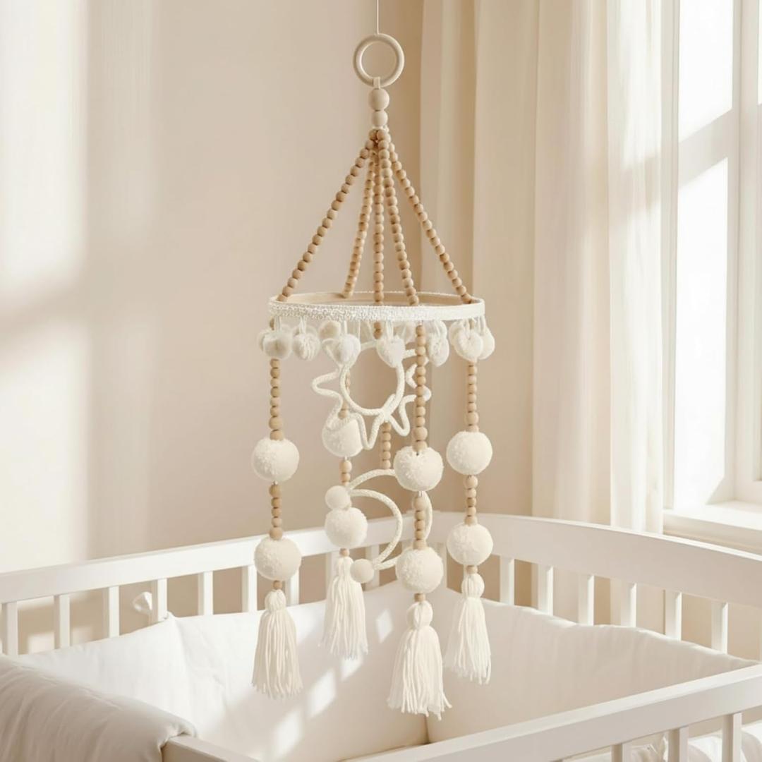 Wenqik Crib Mobile for Nursery Green Leaf Dragon Mobile Crib Forest Green Forest Shower Gift for and(Bohemia)