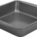 GoodCook Everyday Nonstick Steel Square Pan, 8", Gray