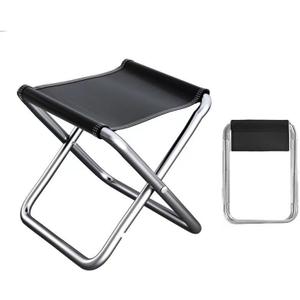 Portable Folding Camping Stool, 300 lbs Capacity, Lightweight 2.6 lbs with Storage Pockets (10 * 10 inches)