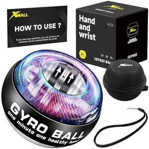 XMALL Torque Ball Hand Exerciser, Grip Strength Trainer, Forearm Strengthener, Wrist Power Gyro Ball, Hand Strengthening Devices, Wrist Strengthener, Finger Exerciser, Auto-Start Colorful Lighting
