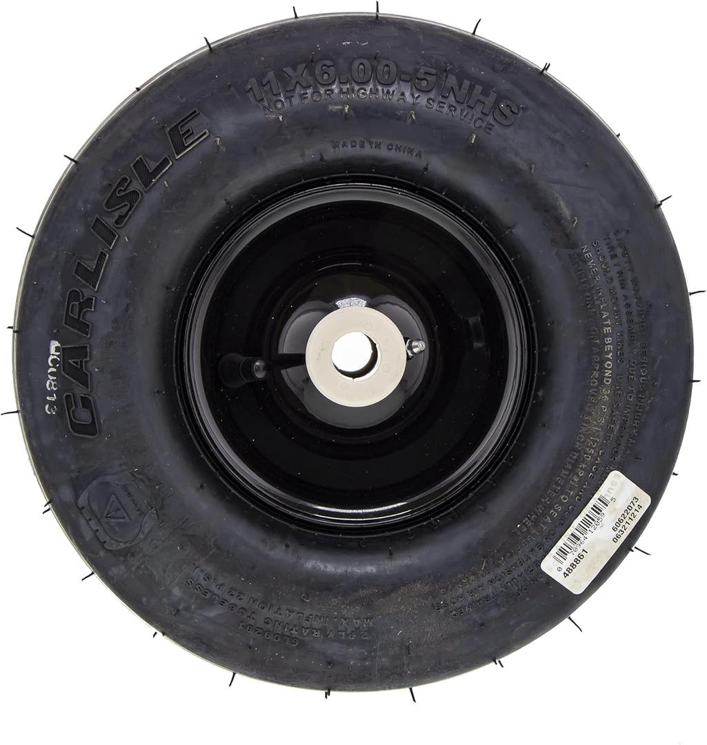 Cub Cadet Original Equipment 11 in. RZT Front Wheel Assembly with Smooth Tread and Black Rim OEM# 634-05664A 634-05664A