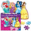 Ravensburger - Disney Pretty Princesses - 24 Piece Jigsaw Floor Puzzle - Belle, Cinderella, Ariel and Rapunzel in Bold, Bright Colors - Premium Quality - Ideal Gift - Screen-Free Fun - Children Age 3+