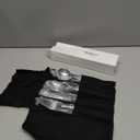 Weighted Utensils for Hand Tremors and Parkinson's Patients - 4 Piece Set of Heavy Stainless Steel Silverware for Elderly, Arthritis, Weak Hand Grip - Includes Knife,Fork,Spoons with Travel Bag,7 Oz