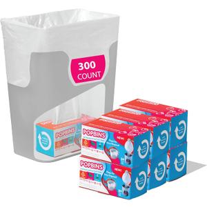 Trash Bags - Small Garbage Bags, Clear Trash Can Liners for Bathroom Bins, Bedroom, Office & Kitchen Waste, Multi-Purpose Household Wastebasket Cleaning Supplies - 4 Gallon, Pack of 10