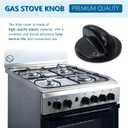 4-Pack WB03T10236 Burner Control Knob, Gas Range Knobs Black for GE Range/Stove/Cooktop