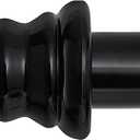 Black Curtain Rods for Windows 66 to 120" - 1" Heavy Duty Metal Curtain Rods for Drapes and Curtains,Drapery Rods with Adjustable Brackets for Living Room,Bedroom-Outdoor Curtain Rod for Patio Door (66-120")