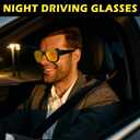 2 x Night Vision Glasses for Driving, Anti Glare Polarized Driving Sunglasses UV Protection Eyewear for Men and Women