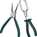 Aleric Electrical Disconnect Pliers - 2Pcs Fuel Line Disconnect Tool, Fuel Filter Caliper, Fuel Line Petrol Clip Pipe Pliers, Automotive Electrical Connector Disconnect Fuel Feed Pipe Repair Tool