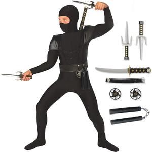 Morph Kids Ninja Costume, Ninja Costume for Boys, Halloween Costume for Boys, Size Medium