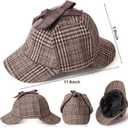 Jeyiour 8 pcs Detective Costume Accessories for Adults Men Women Detective Hat Kit Outfit Party Decor (Beige)