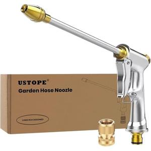 Garden Hose Nozzle, High Pressure Water Hose Nozzle Sprayer Head,fits 3/4” Garden Hose Thread,for Lawn & Garden,Washing Cars,Watering Garden,Cleaning,Showering Dogs&Pets