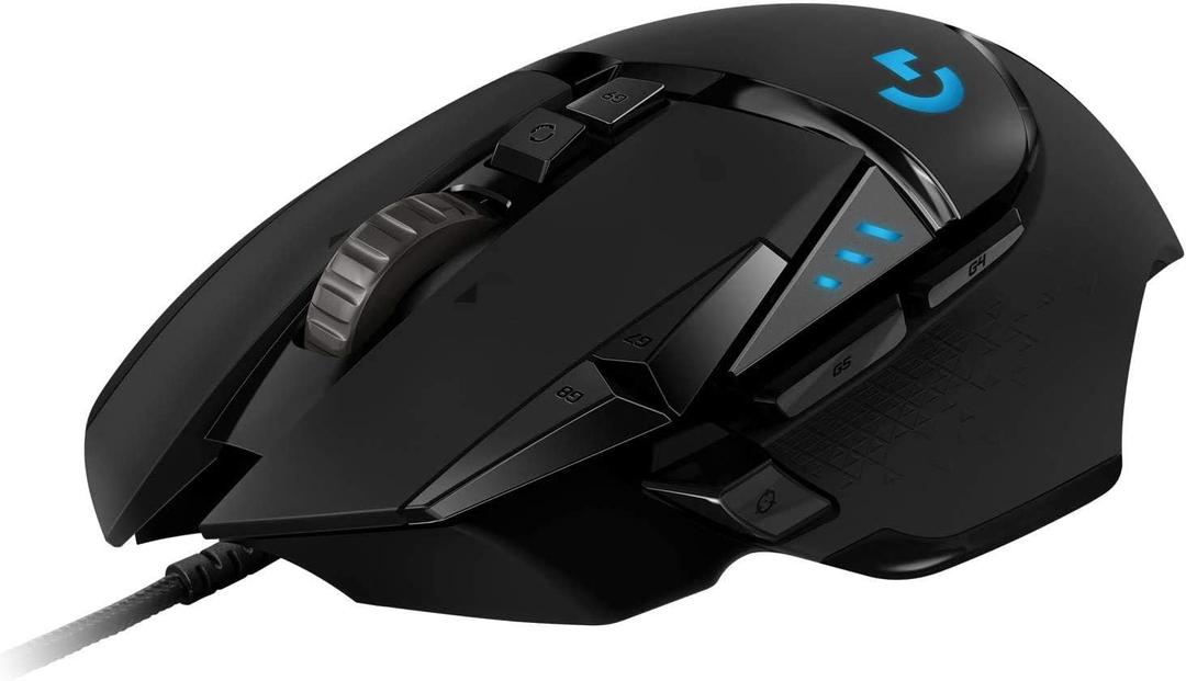 Logitech G502 Hero High Performance Wired Gaming Mouse, 25K Sensor, 25,600 DPI, RGB, Adjustable Weights, 11 Programmable Buttons, On-Board Memory, PC/Mac - Black