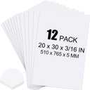 ToLanbbt 12 Pack White Foam Board, 20 x 30 x 3/16" Thick Foam Core Acid Free Poster Foamboard for Art Craft Projects, Painting, Displaying, Signage, Wedding, School