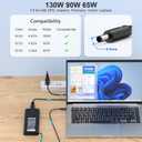 New 130W 4.5mm AC Adapter Laptop Charger Replacement for Dell XPS 15 9570 7590 9560 9550 Precision 5520 5540 5510 5530 M3800 M2800 HA130PM130 DA130PM130 0V363H 06TTY6 0RN7NW Power Supply Cord