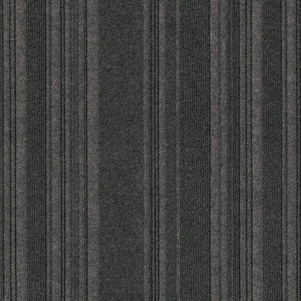 FOSS Peel and Stick First Impressions Barcode Black Ice 24 in. x 24 in. Commercial Carpet Tile (15 Tiles/Case)