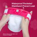 Pet Soft Washable Female Diapers (3 Pack) Female Dog Diapers, Comfort Reusable Doggy Diapers for Girl Dog in Period Heat (Classy, XL)