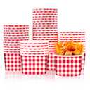 Amazon.com: 50 Pcs Red Gingham Ice Cream Cups Bowls 9 oz Disposable Checkered Paper Bowls for Desserts, Treats Soup, Hot Cold Food Picnic BBQ Camping Party Supplies : Health & Household