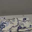 DriftAway Ada Botanical Print Lined Flower Leaf Thermal Insulated Linen Blend Window Valance Rod Pocket 52 Inch by 14 Inch Plus 1.75 Inch Header Navy 1 Pack