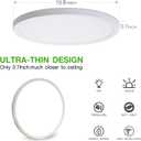 2Pack 15.8Inch LED Flush Mount Ceiling Light Fixture,32W 3200LM, Dimmable CCT 3000K/4000K/5000K,Round Flat Panel Light for Bedroom,0.7Inch Thin Modern Low Profile Ceiling Lights for Hallway,Kitchen