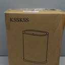 1.8 Gallons Small White Bathroom Trash Can with Lid, Slim Bathroom Garbage Bin, Removable Liner Bucket, Dog Proof Trash Can with Pop-Up Lid for Bedroom,Toilet