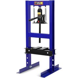 6T Hydraulic Press, 6 Ton H-Frame Garage Benchtop Hydraulic Shop Press, Adjustable Hydraulic Press with Plates, Blue