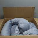 Momcozy Pregnancy Pillows for Sleeping, U Shaped Full Body Maternity Pillow with Removable Cover - Support for Back, Legs, Belly, HIPS for Pregnant Women, 57 Inch Pregnancy Pillow for Women, Grey