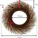 22 Inch Sunburst Twig Grape Vine Wreath Base - 4 Pack Large Natural Plain Rattan Grapevine Wreaths Form for Crafts - Rustic Brown Branch for Front Door Boho Decorating