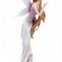 Comfy Hour 13" Elegant Standing Fairy Figurine, White and Lilac Fantasy Spirit Statue, Sophisticated Home Office Bookshelf Decor Accent, Polyresin Artisan Crafted Sculpture, 1 Unit