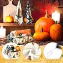 Ganeen 6 Pcs Hello Fall Thanksgiving Hand Towels Set Black and White Checkered Kitchen Dish Towels Vintage Pumpkin Truck Biker Farmhouse Buffalo Plaid Tea Decorations for Home Kitchen Cooking (Adorable)