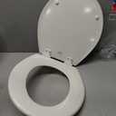 Bemis 500EC Durable Wood Toilet Seat with Easy Clean Hinges, Made in USA, Round, Biscuit