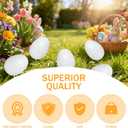 120 Pieces Empty Easter Eggs 2.36" Plastic Easter Eggs bulk for Easter Basket Stuffers Fillers, Easter Hunt, DIY Spring and Easter Decorations Classroom Prizes, Party Favors(White)