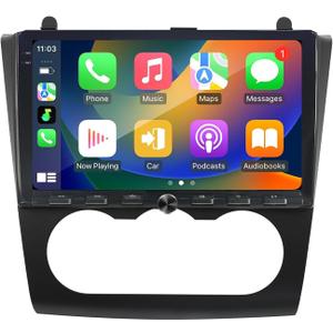 4Core+64G Car Stereo for Nissan Altima 2008 2009 2010 2011 2012 Radio Upgrade 9 inch IPS Touch Screen with Wireless Carplay Android Auto AHD Backup Camera GPS Navigation SWC (Manual A/C)
