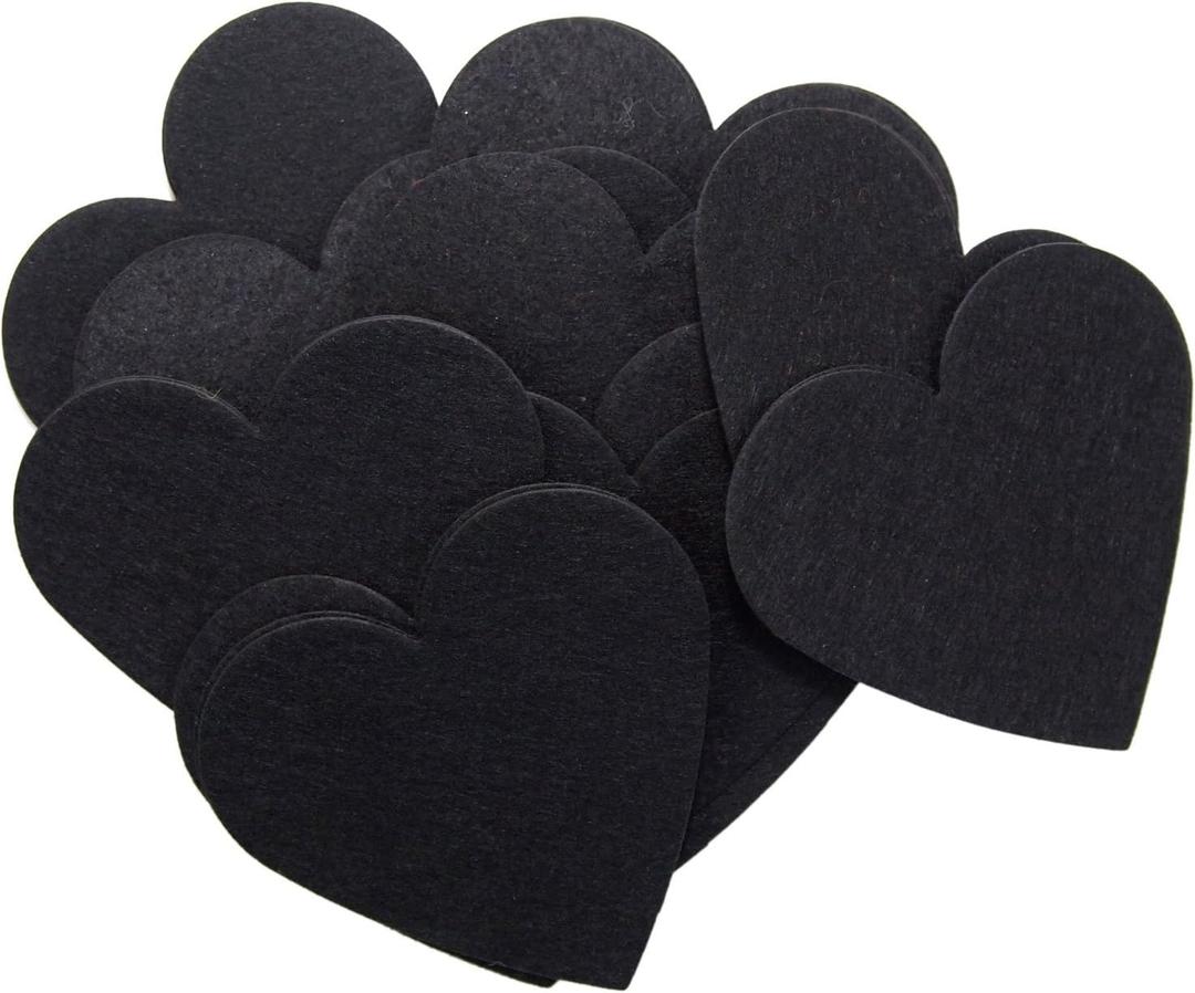 Playfully Ever After 3 Inch Black 22pc Stiff Felt Hearts
