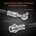 A-Premium Front Passenger Brake Hydraulic Hose Compatible with Select Nissan Models - Maxima 2016 2017 2018 2019, 3.5L - Replace# 462104RA0B