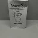 Clawsoff 100 Pack 12 oz Disposable Coffee Cups with Lids and Insulated Sleeves, Leak-free Paper and Sturdy Thick Paper Hot to Go Coffee Cups with Lids for Cold/Hot Beverage (White)