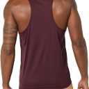 Amazon Essentials Men's Athletic Base Layer Workout Sports Tank Tops (Large, Burgundy)