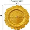 Gold Charger Plates bulk 50, Reef Gold Chargers for Dinner Plate, Round Plastic Table Chargers for Thanksgiving, Christmas,Mothers Day,Wedding (50), 13inch