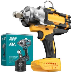 Cordless Impact Wrench 3/4" for De-Walt 20V Battery, 1475 Ft-lbs (2000N.m) High Torque power Impact Gun Heavy Duty Brushless, 3 Mode, 1/2" Impact Socket Adapter, Car Tire Truck RV Mower (No battery)