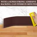 Flexible Baseboard Molding Trim 4" x 50 ft, Self-Adhesive Vinyl Wall Base Cove Base, Peel and Stick Rubber Wall Base Molding Trim - Coffee